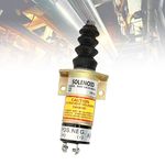 Engine Shutdown Shut Off Solenoid, 12v Fuel Shut Off Solenoid Valve, Shutdown Stop Solenoid, 12V Steel Housing Engine Shut Off Stop Solenoid Replacement Kit, for Engine