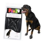 Pawz Dog Boots Water-Proof Shoes for Dogs, Large (Black, 3 to 4-inch)
