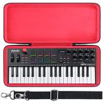 co2CREA Hard Travel Protective Case for AKAI Professional MPK Mini Plus 37 Keys USB MIDI Keyboard Controller (Case Only, Does Not Include Equipment)
