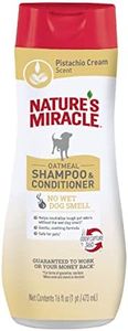 Nature's Miracle Oatmeal Shampoo and Conditioner for Dog, Long Lasting, Pistachio Cream Scent, Skin Soothing, 473 ml (15.9 fl oz)