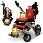 Majestic Electric Wheelchairs for Adults,Foldable Lightweight Electric Wheelchair,Light Weight Folding Power Chair for Seniors,Portable Motorized Wheelchair,Durable Ultra Light Wheel Chair