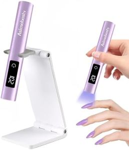 Asimebesty Lampe UV Ongles Gel, Mini Lampe UV LED Portable Rechargeable 3W, Séchoir à Ongles Ultra Rapide avec Support, Petite Lampe UV Ongles pour Gel Pose Americaine, Vernis Semi Permanent Violet