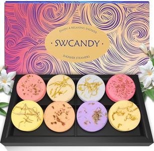 Shower Steamers Aromatherapy SWCANDY 8 Pack Valentines Day Gifts for Women, Her, Mom, Men Natural Essential Oil Home Spa Self Care Stress Relief Relaxation Bath Bombs Mothers Day Gifts Wife Him Flower