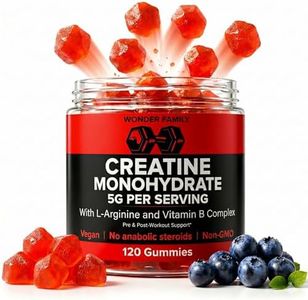 Creatine Monohydrate Gummies 5g with Vitamins B6, B12 - Boost Strength & Recovery with Creatine Chewables - Tasty Creatine for Men Muscle Gain - Creatina Monohidratada en Gomitas - 120 Creatine Gummys