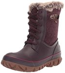 BOGS Women's Arcata Boot Snow, Faded Print - Wine, 7