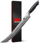 SHAN ZU Japanese Butcher Knife in Powder Steel, 30 cm Brisket Knife for Meat Cutting, Carving and Slicing High Carbon 12° Sharp Blade Breaking Knives with Ergonomic Pakkawood Handle