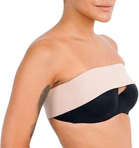 Breast Implant Stabilizer Band, Post Surgery Breast Augmentation and Reduction Strap, Chest Belt, Breast Support Bandage, One Size Fits All (Beige)