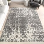 nuLOOM Deedra Modern Abstract Area Rug - 5x8 Area Rug Modern/Contemporary Grey/Ivory Rugs for Living Room Bedroom Dining Room Kitchen