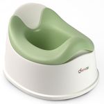 DIVCHI Baby Potty Training Seat Toddler Toilet Trainer Chair with Non-Slip Base Removable Bowl & High Back Rest for Boys & Girls (Green)