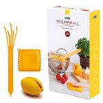 Monkey Business Silicone Kitchen Tools in Gift Box/ 3 Big Pasta shaped kitchen gadgets/Ravioli Spoon Rest, Conchiglie Lemon Squeezer, Spaghetti Serving Spoon/Pasta Grande No. 3