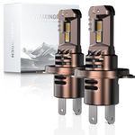 WAIXINGREN H4 Led Headlight Bulbs, 32000LM 6500K 600% Brighter, 120W H4 Headlight Bulbs Led with Fan, Halogen Replacement Bulb, Plug and Play Easy Installation, Pack of 2 (H4/9003/HB2)