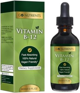 Go Nutrients Vitamin B12 - Fast Absorbing B12 Vitamins, All Natural, Vegan Friendly B12 Sublingual Supplement with 3000 mcg Methylcobalamin, Organic Raspberry Flavor, 2.0 oz. | 48 Servings