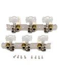 Metallor Classical Guitar Tuning Pegs Machine Heads Tuning Keys Tuners Single Hole 3L 3R Chrome.