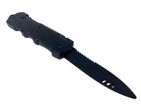 Rubber Johnnies Retractable Blade Commando Knife, Fake, Plastic, Con Safe, 21cm Long, Lightweight, Halloween Costumes, Movie Props, Rambo Knife