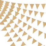 36Pcs Burlap Banner, 39FT Triangle Flag,DIY Hand Banner for Home Decoration, Holiday, Birthday, Wedding, Party, and Christmas Decoration