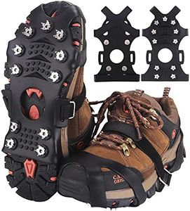 Trusiel Ice Snow Grips,Anti-Slip Shoes Ice Gripper 1 Pair Snow Walk Traction Cleats Winter Walker Traction Device for Walking on Ice Snow fit Snow & Ice Spikes Snow Traction Cleats Crampons (L)