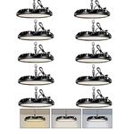 10 Pack 100W LED High Bay Light, 110V LED Shop Lights, 6000K 10000LM UFO Warehouse Light, with 5ft Cable US Plug, Hook Mount, Garage, Factory, Warehouse, Workshop, Area Light