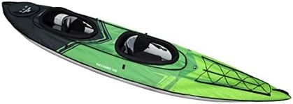 AQUAGLIDE Navarro 145 Convertible Inflatable Kayak with Drop Stitch Floor - 1-3 Person Touring Kayak Without Cover, Green
