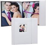 White 10" x 10" Overlapping Cover Self-Stick Photo Albums - Case of 6