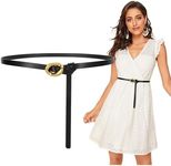 SUOSDEY Thin Belt for Women, Fashion Waist Belt for Dress Shirt, Adjustable Knot Skinny Belt