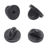 Milisten 250pcs PVC Rubber Black Pin Backs Butterfly Pin Cap Keepers Clutch Lapel Pin Backing Hat Tie Tack for Uniform Comfort Fit Tie Pin Holder Clasp