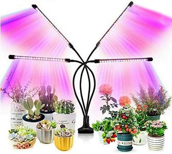 4 Head 80 LED Grow Light Timer(3/9/12 hrs) 3 Light Mode Grow Light Growing Veg Flower, Indoor Clip 40W Plant Lamp