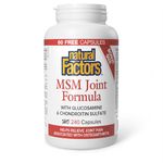 Natural Factors MSM Joint Formula Bonus Size - 240 capsules