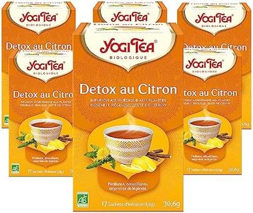 YOGI TEA, Detox au Citron, Infusion bio, Tisane Naturellement Sans Caféine, Mélange de Pissenlit, Réglisse, Zeste de Citron, 102 (6x17) Sachets de Thé
