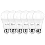 Lepro Dimmable LED Light Bulbs, 100 Watt Equivalent, 14W 1500 Lumens Soft Warm White 2700K LED Bulbs, A19 E26 Standard Base Light Bulb, UL FCC Listed, 15000 Hour Lifetime, 6 Packs