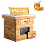 VEVOR Bee Hive 20 Frame Bee Hives Starter Kit, Beeswax Coated Fir Wood, 1 Deep + 1 Medium Bee Boxes Langstroth Beehive Kit, Transparent Acrylic Windows with Foundations for Beginners Pro Beekeepers