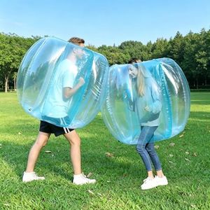 Wodesid Inflatable Bumper Balls for Adults Human Hamster Balls for Adults Inflatable Lawn Game Ball 0.3mm Ultra-Thick PVC Toys Body Bumpers Ball Full Body for Outdoor Team Gaming Play(4FT,2PCS)