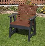 ECOMMERSIFY INC Cedar-Poly Lumber ROLL Back Poly Resin 2 FEET Patio Garden Chair Heavy Duty Everlasting PolyTuf HDPE - Made in USA - Amish Crafted