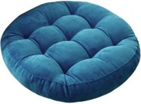 Floor Pillow, Round Seat Cushion, Floor Cushion Seating for Adults Kids, Tufted Corduroy Floor Cushions for Living Room Tatami (Blue)