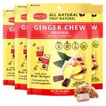 Pocas Ginger Chews (Pack of 4) ORIGINAL Flavor 3oz - Ginger Candy Chews, Non-GMO, Gluten-Free, Ginger Candy for Nausea, Morning Sickness Relief, Candied Ginger