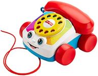 Fisher-Price Toddler Pull Toy Chatter Telephone Pretend Phone with Rotary Dial and Wheels for Walking Play Ages 1+ years, FGW66