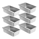 WantJoin Full Size Steam Table Pans,6-Pack 6 Inch Deep Restaurant Steam Table Pans Commercial, Hotel Pan Made of 201 Gauge Stainless Steel