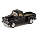 Black 1955 Chevy Stepside Pick-Up Die Cast Collectible Toy Truck