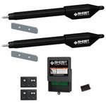 Ghost Controls Automatic Gate Opener Kit for Column Mounted and Decorative Driveway Swing Gates with Gate Opener Remote - Solar Capable - Manor Series - Model HDP2