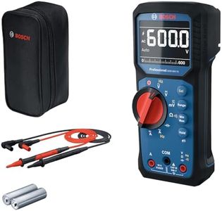 Bosch Professional Electric Meter GDM 600-15 (True RMS, Inverted LCD, Measures Frequency/Continuity/Resistance/Capacitance/Min/Max/Average, Test Leads MS 90)