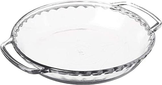 Anchor Hocking Fire-King Deep Pie Baking Dish, Glass Clear, 9 Inch Diameter, 1.5 Quart Capacity, Ideal Bakeware for Pies, Quiche, Tarts and Cakes