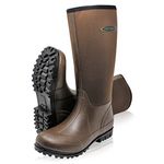 Dirt Boot Neoprene Mucker Casual Unisex Wellies - Waterproof Rain Boots, Easy Wipe Clean Wellington Muck Boots, Durable, Sturdy Shoes - for Walking, Travelling (Brown, 8)