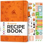 Clever Fox Recipe Book – Make Your Own Cookbook Blank Pages – Empty Notebook to Write In Recipes – Unique Cooking & Baking Gifts, A5, Orange