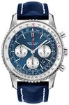Breitling Navitimer 1 Chronograph Automatic Chronometer Aurora Blue Dial Men's Watch AB0127211C1X1, Blue, Chronograph