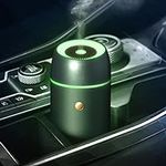 Earnest Living Metal Aluminum Car Diffuser Mini Humidifier Essential Oil Diffuser Car Air Fresheners for Essential Oils Aromatherapy Diffuser 100ml Timers Night Light Auto Off Function USB Green Gift