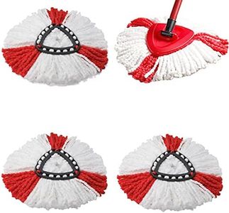 4Pcs Spin Mop Heads Replacements Compatible with Vileda,O-Cedar Spin Mop, Easy Cleaning Refills Microfiber Mop Heads,360Degree Easy Wring Dust Mop Head Replacement for Floor Cleaning,Triangle Shape