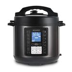 AGARO Imperial Electric Pressure Cooker, 6 litre, 14 Pre-Set multi Cooking Functions, Adjustable Pressure, Timer, Stainless Steel Pot, Pressure Cook, Slow Cook, Saute & More, Black, Outer Lid