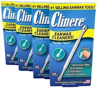 Clinere Ear Cleaners 40pk Earwax Removal Tool, Earwax Remover Tool Safely and Gently Cleaning Ear Canal at Home, Ear Wax Cleaner Tool, Itch Relief, Ear Wax Buildup, Works Instantly, Earwax Cleaners