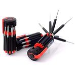 Mcare 8in1 Screwdriver Set with 6 LED Lights, Portable multifunctional 8-in-1 Screw driver tool set kit with torch and magnetic heads for Mobile, Laptop repairing & Household work.