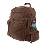 Rothco Jumbo Vintage Canvas Backpack – Heavy-Duty Cotton Canvas Rucksack – Multiple Compartments for Ultimate Storage and Utility – Earth Brown, Brown