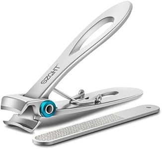 SZQHT 15mm Wide Jaw Opening Deluxe Sturdy Stainless Steel Nail Clippers for Thick Nails,Fingernail Clippers for Tough Toenail Clippers for Men, Seniors, Adults Big(Silver)